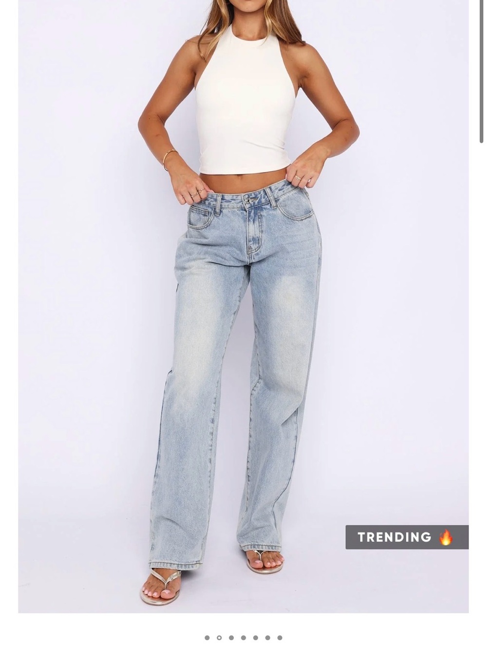 White Fox Boutique Light Blue “bring the style jeans”